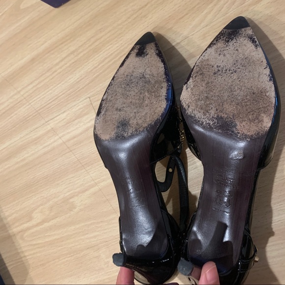 Stuart Weitzman Meteor Patent Black Patent Pumps - Picture 6 of 9